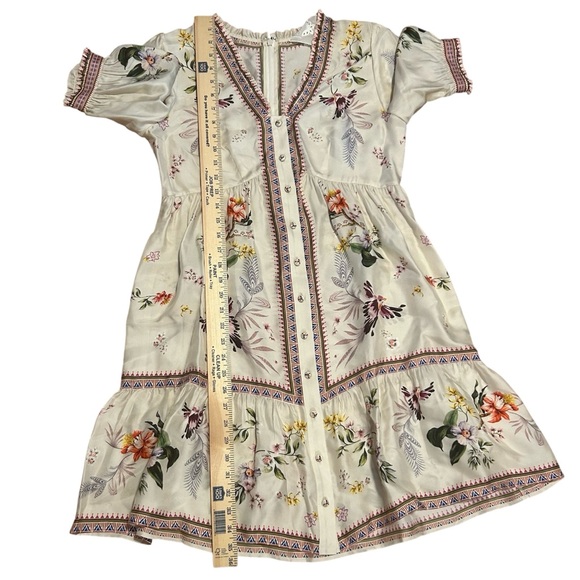 New Johnny Was Loren Mini Dress Willah Silk Blend Size XS Retail $465 Floral - Picture 7 of 9